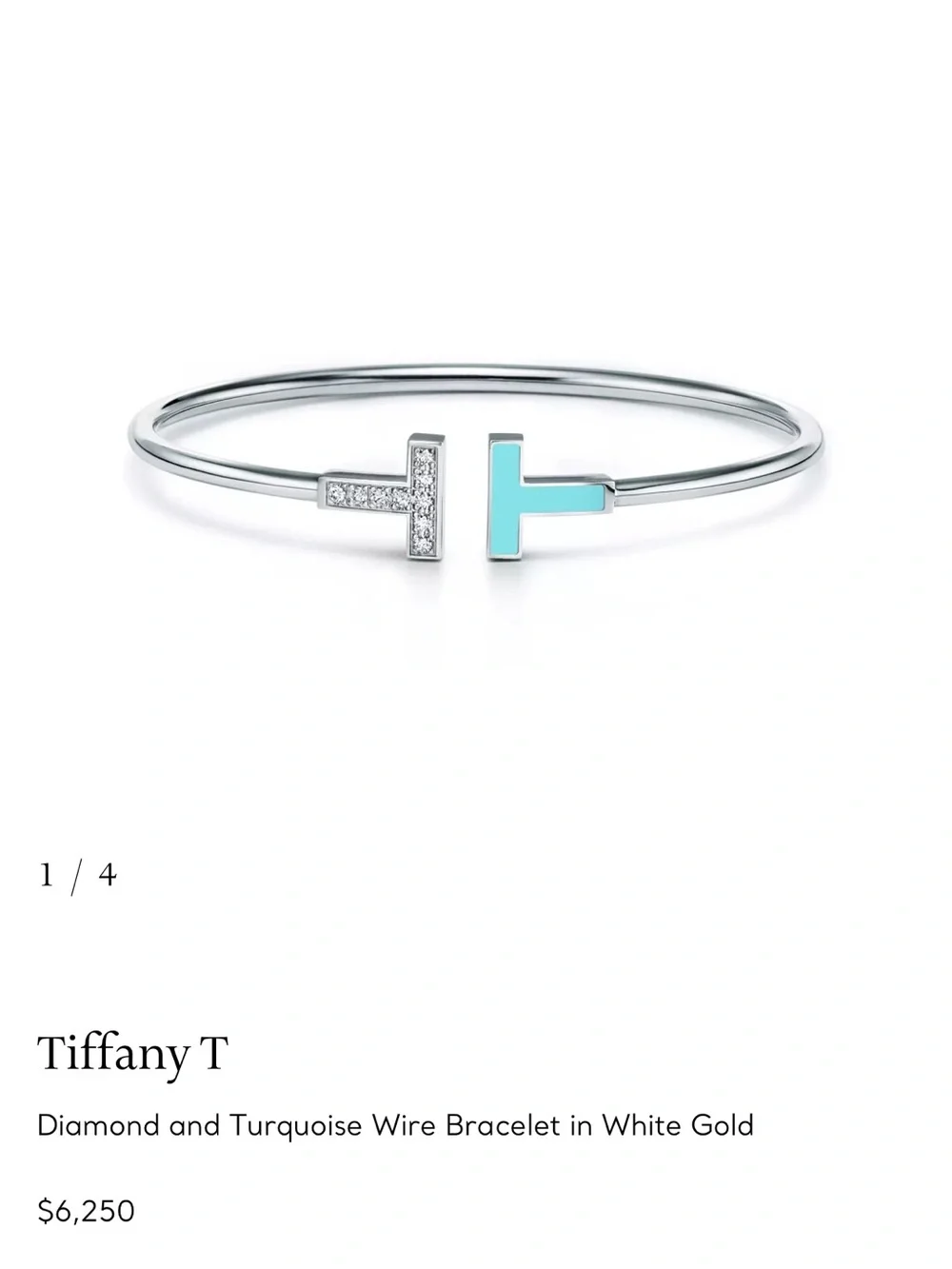 Silver TT Bracelet with Turquoise - Picture 5 of 5